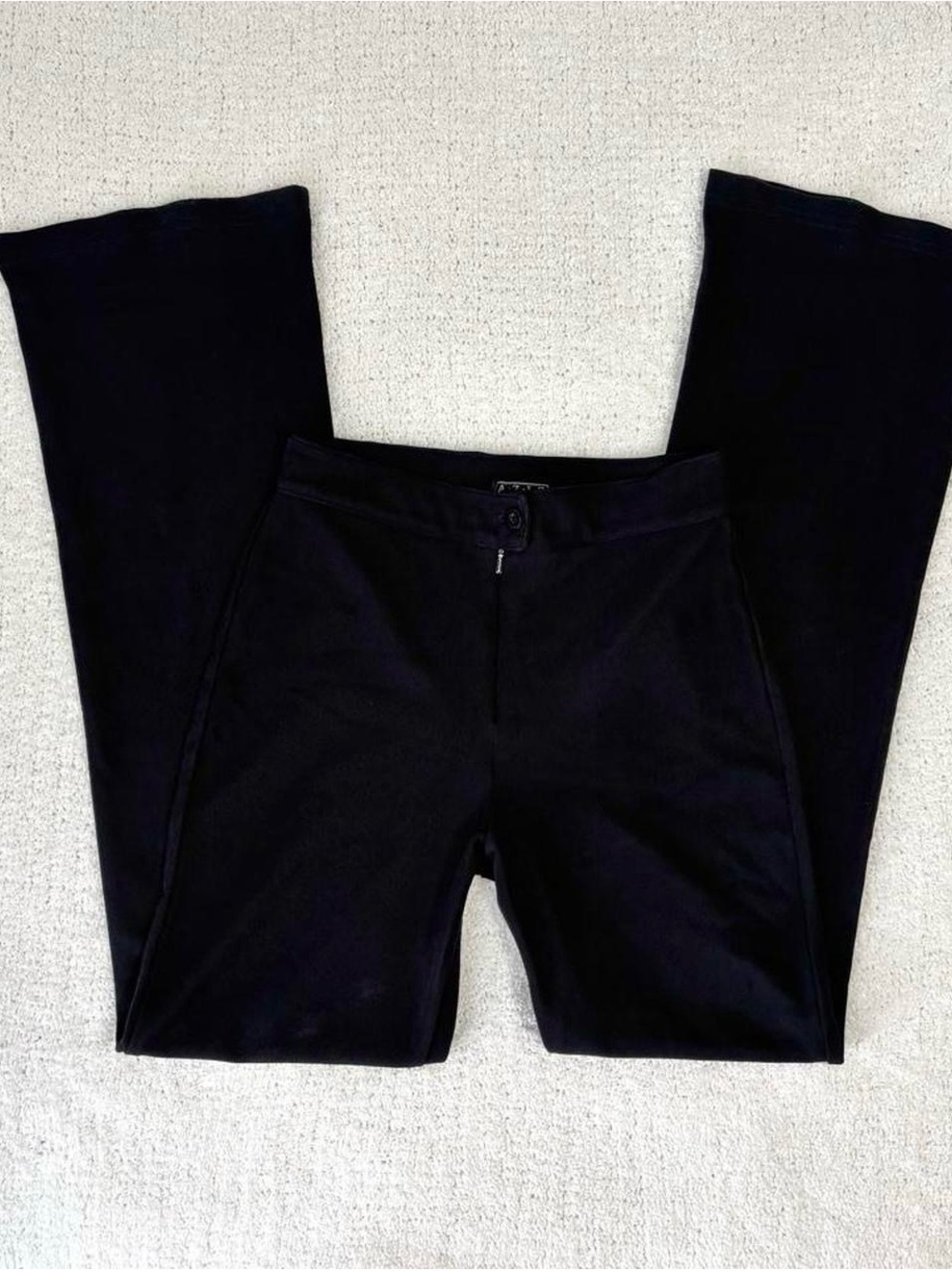 Aziz mid rise black flare trousers/dress pants/slacks